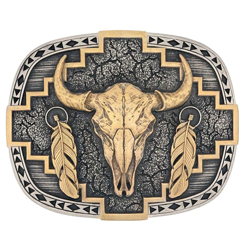 Barbed Wire Longhorn Buckle