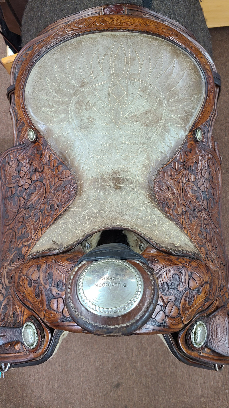 Used 15" Billy Cook Roper Saddle