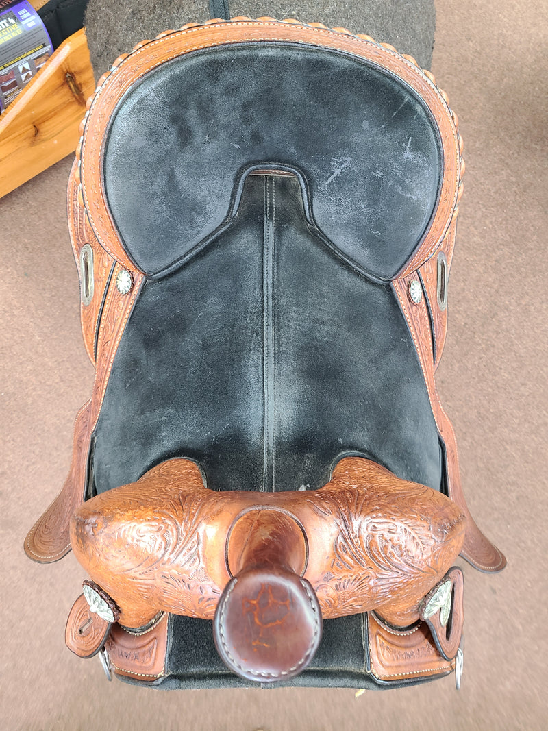 Used 14.5" Circle Y Tammy Fischer Treeless Barrel Saddle