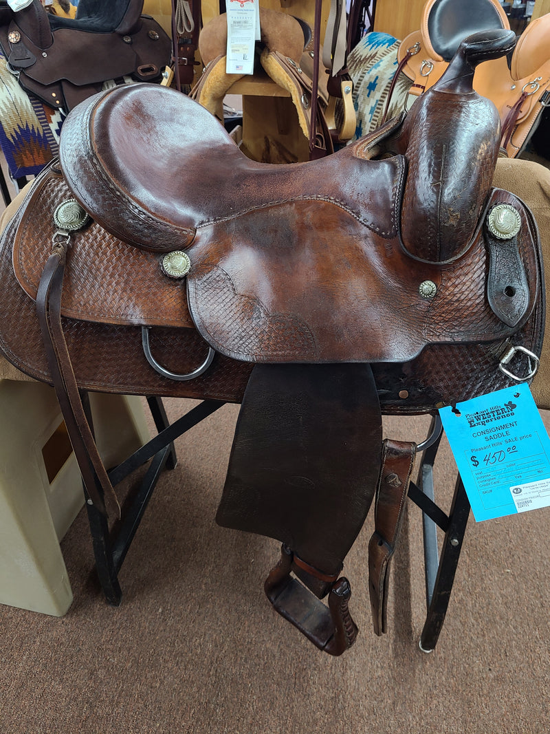 Used 15.5" Bob's Custom Reining Saddle
