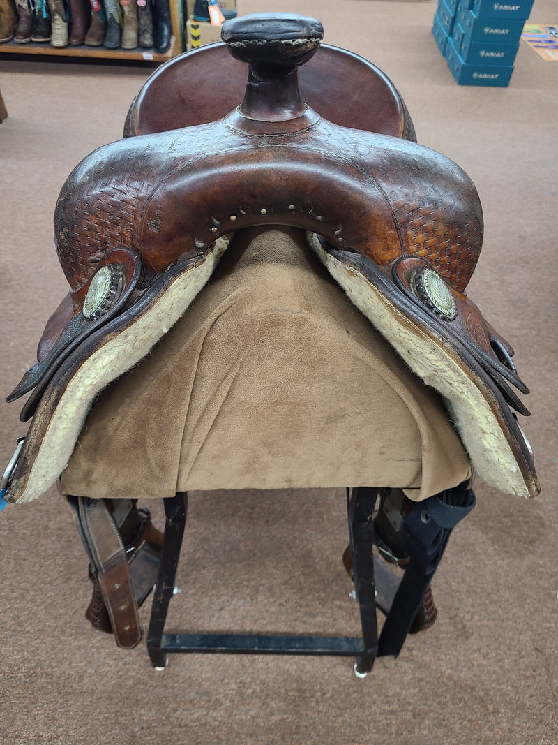 Used 15.5" Bob's Custom Reining Saddle