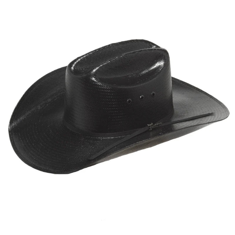 Twister Shantung Black Straw