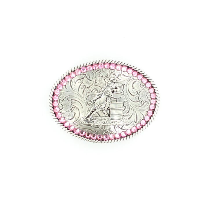 Youth Pink Barrel Racer Buckle