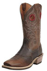 Ariat Mens Brown Oiled Rowdy Heritage Roughstock Wide Square Toe Western Boot