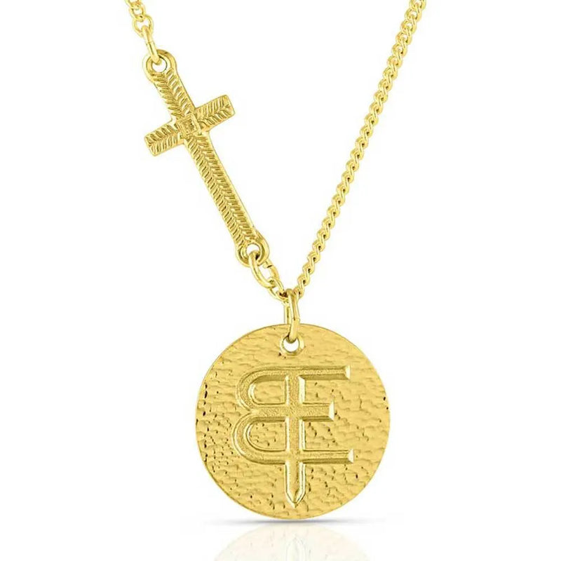 Faith Warrior Gold Necklace